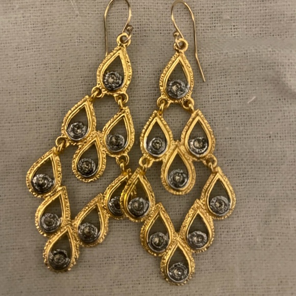 Alexis Bittar Crystal Cholulian Chandelier Earrings - Picture 5 of 6